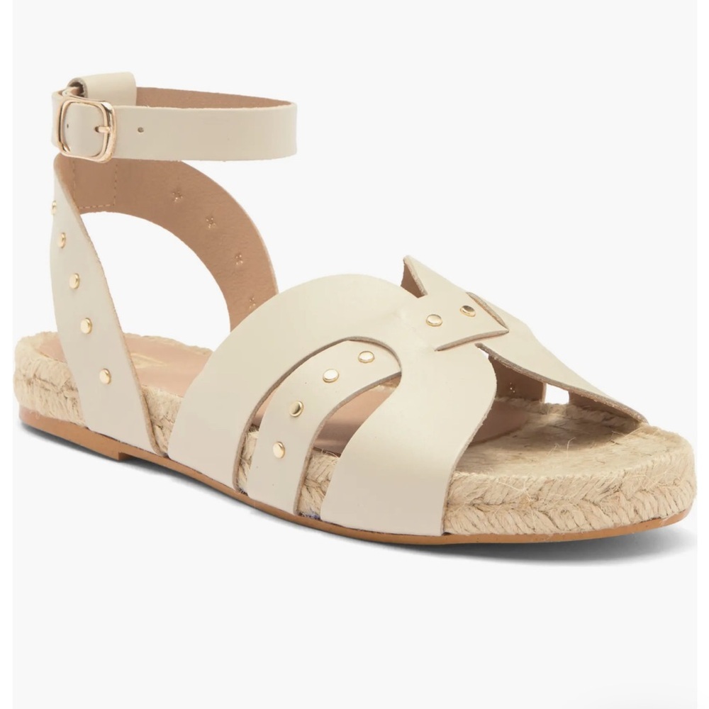 Bruno Magli Cream Espadrille Sandals
